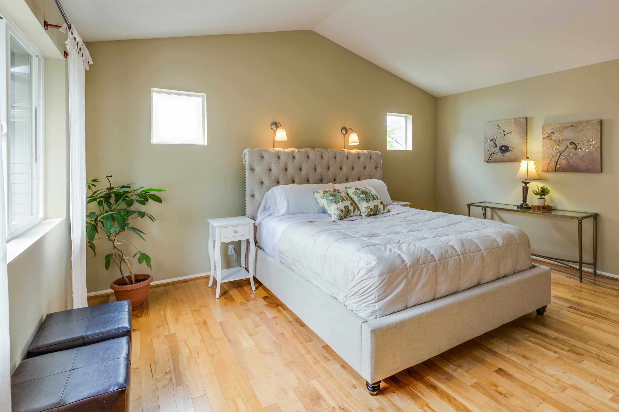 garage turned into a bedroom
